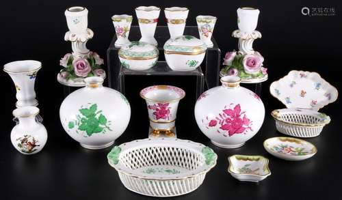 Herend 18-piece decorative / splendor porcelain lot, various...