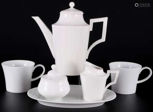 KPM Berlin coffee set with 2 large cups, Dejeuner mit großen...