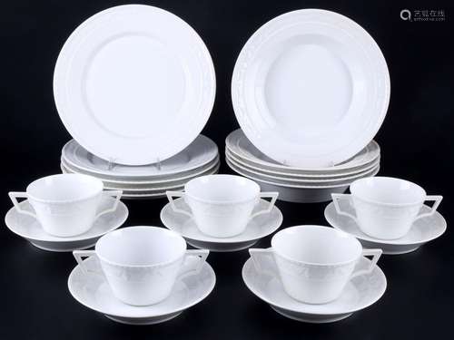 KPM Berlin Kurland dinner set for 5 persons, Speiseset für 5...