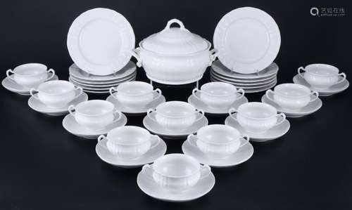 KPM Berlin Rocaille dinner service for 12 persons, Speiseser...