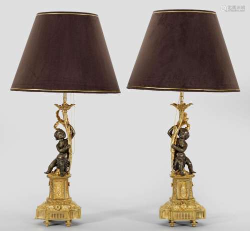 Paar Napoleon III-Salonlampen