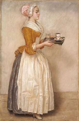 Jean-Etienne Liotard (Kopie nach) "Das Schokoladenmädch...