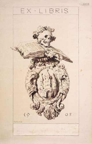 Theodor Josef Ethofer, Exlibris – Memento mori mit Buch und ...