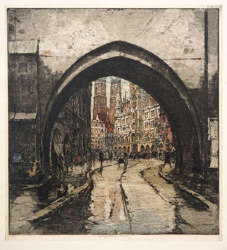 Luigi Kasimir "München, Marientor". 1922.