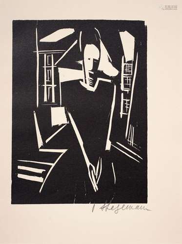 Heinrich Stegemann "Frau am Fenster". 1923.