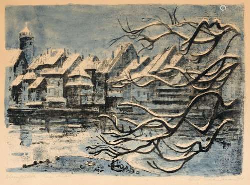 Alfred Teichmann "Rheinfelden im Winter" / "R...