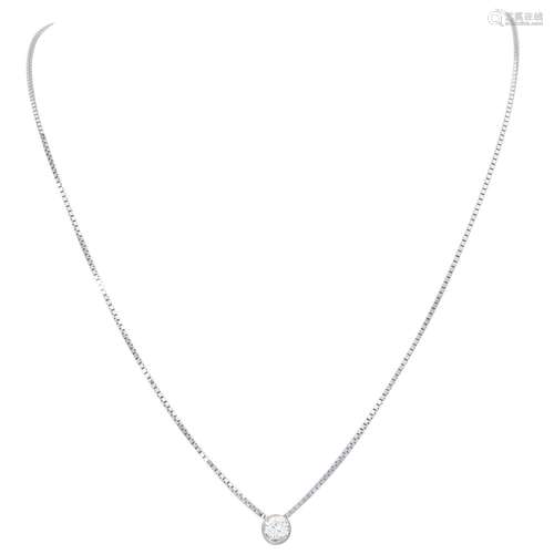 Solitär-Collier mit Brillant von ca. 0,6 ct,