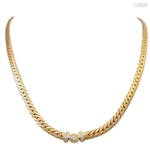 Collier mit Brillant ca. 0,20 ct,