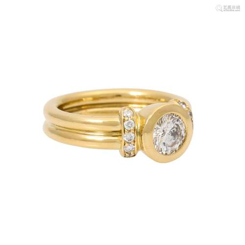 Ring mit Brillant ca. 1 ct,