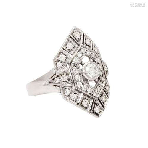 Ring mit Brillanten von zus. ca. 0,6 ct,