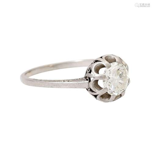 Antiker Solitärring mit Diamant ca. 0,9 ct