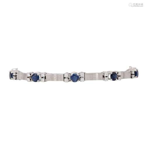 Armband mit 10 Saphiren und 40 Brillanten von zus. ca. 1,2 c...