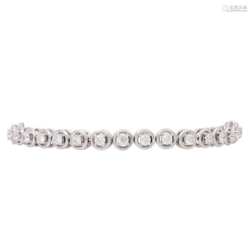 Rivièrearmband mit 32 Brillanten von zus. ca. 2,8 ct (punzie...