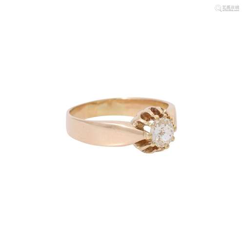 Ring mit Altschliffdiamant ca. 0,40 ct,