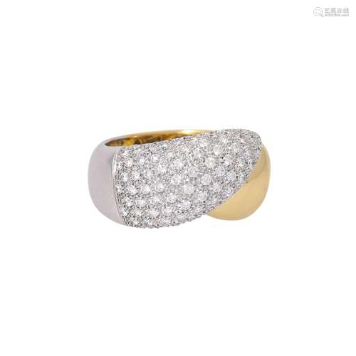 Ring mit zahlreichen Brillanten zus. ca. 1,09 ct,