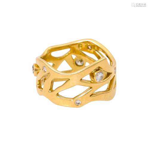 Ring mit Brillanten von zus. ca. 0,2 ct,