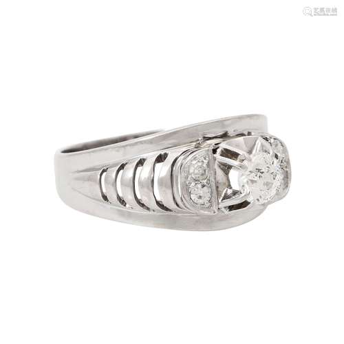 Ring mit Altschliffdiamant 0,35 ct,