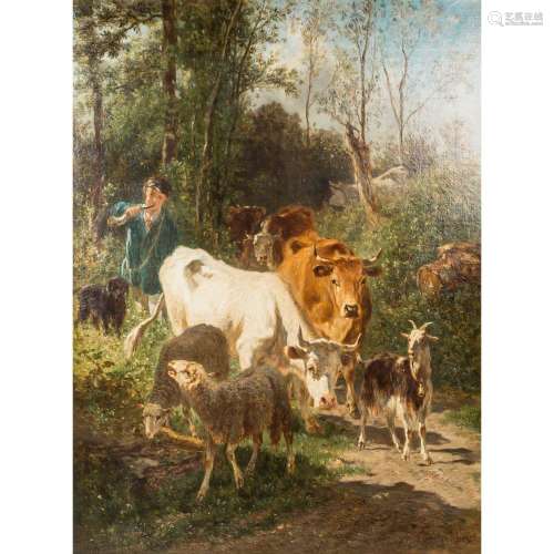 VAN MARCKE DE LUMMEN, EMILE (1827-1890) "Abendlicher He...
