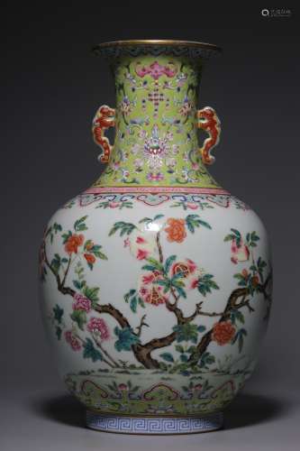Made by Shen De Tang pastel flower amphora
