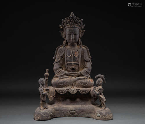 Bronze Buddha statues from Qing Dynasty in China