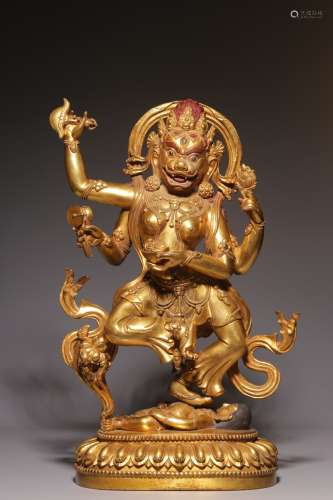 Gilt bronze statue of Vajra Yoga mother