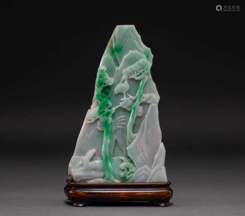 Jade mountain ornaments from Qing Dynasty China