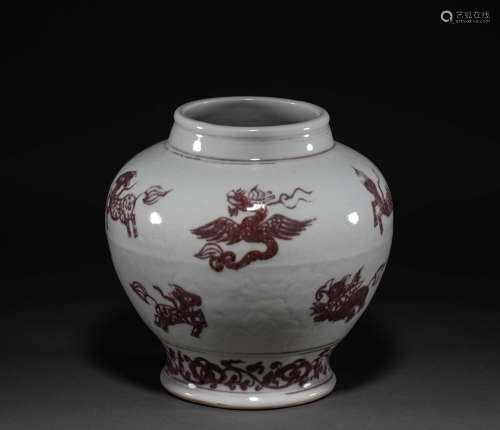 Chinese Ming Dynasty glazed red pot