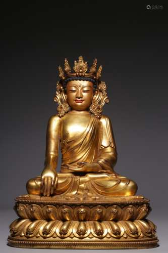 Gilt bronze seated statue of the Great Sun