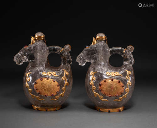 Chinese crystal horsehead pot