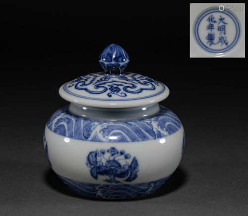 Chinese Ming Dynasty blue and white small pot