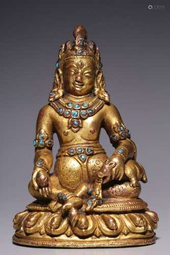 Gilded bronze Buddha statues