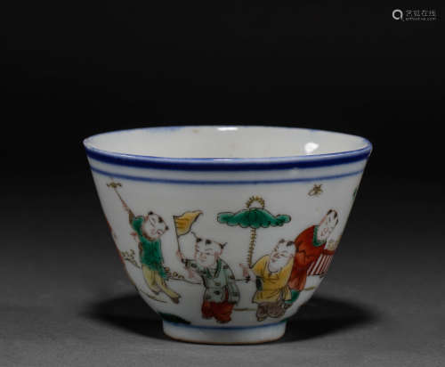 Chinese pastel cup from the Qing Dynasty