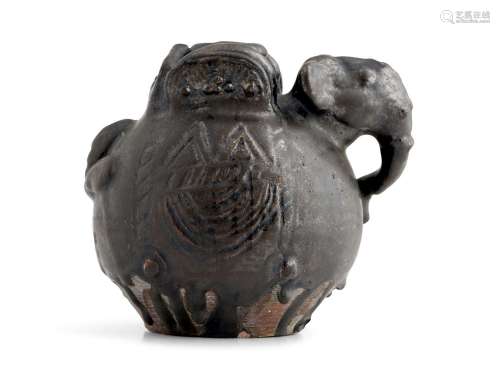 A THAI SAWANKHALOK ELEPHANT-FORM JAR CIRCA 15TH CENTURY