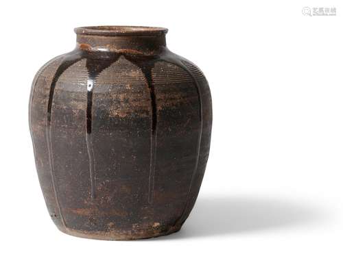 A JAPANESE SETO TEA STORAGE JAR, `CHA-TSUBO` EDO PERIOD (160...