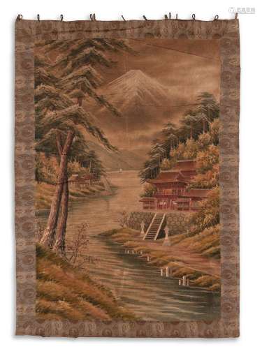 A JAPANESE WALL EMBROIDERY MEIJI PERIOD (1868-1912)