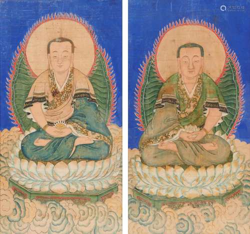 A PAIR OF LARGE KOREAN PAINTINGS OF BUDDHA JOSEON KINGDOM (1...