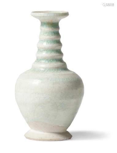 A CHINESE QINGBAI MINIATURE ALTAR VASE OR CANDLESTAND YUAN D...