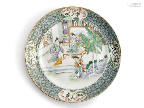 A CHINESE WUCAI DISH QING DYNASTY (1644-1912), 19TH CENTURY