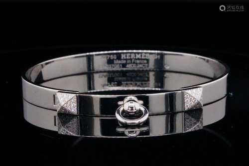 Hermes Collier de Chien 0.24ctw Diamond 18K Bangle