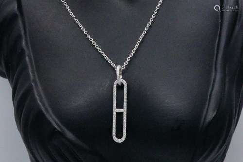 Hermes 0.70ctw Diamond 18K Chaine D`Ancre Necklace