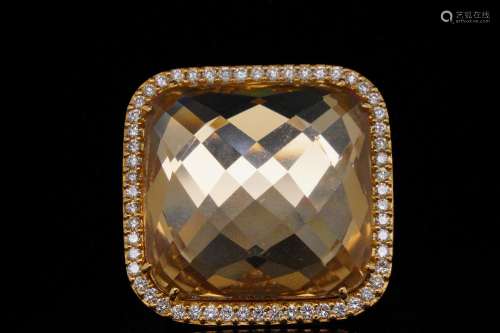 Roberto Coin 1.25ctw Diamond, Smoky Quartz 18K Ring
