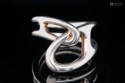 Hermes Sterling Silver Chaine D`Ancres Punk Ring