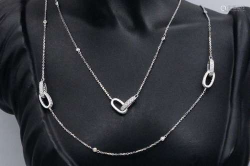 3.25ctw SI1-SI2/G-H Diamond and 18K 32" Necklace