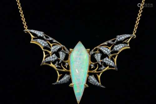 Stephen Webster 2.00ctw Diamond 18K Bat-Moth Necklace