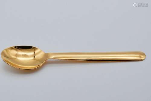 Solid 22K Yellow Gold Spoon From Dubai Gold Market