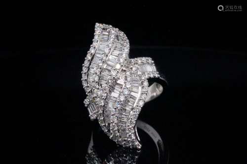2.50ctw SI1-SI2/G-H Diamond and 14K White Gold Ring