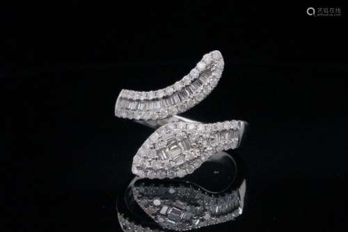 1.15ctw SI1-I1/G-H Diamond and 14K White Gold Ring
