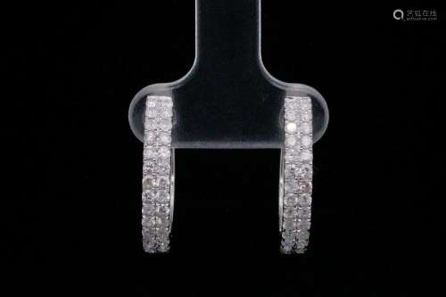 1.00ctw SI1-SI2/G-H Diamond 14K White Gold Earrings
