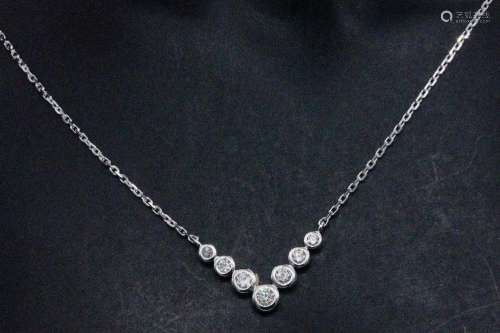14K White Gold and 0.25ctw Diamond 16" Necklace