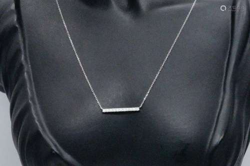 14K White Gold and 0.25ctw Diamond 17" Necklace